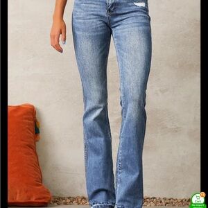 Stylish Blue Flare Women's Jeans